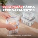 Kit de 20 Potes Herméticos de Vidro + BRINDE: 10 Copos de Vidro Aruba